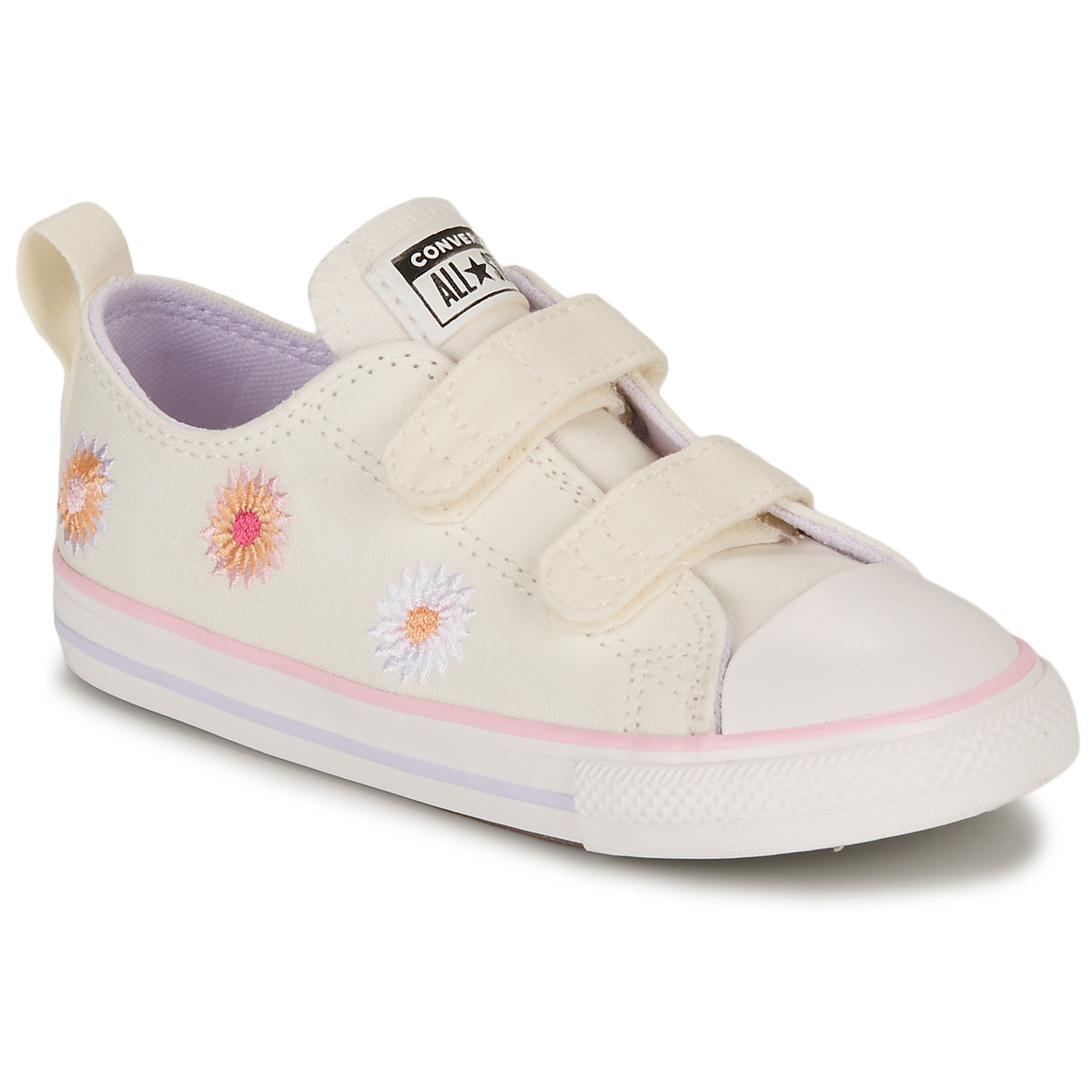 Sapatos Rapariga Sapatilhas Garcons Converse CHUCK TAYLOR ALL STAR 2V-EGRET/VINTAGE WHITE/SUNRISE PINK Branco