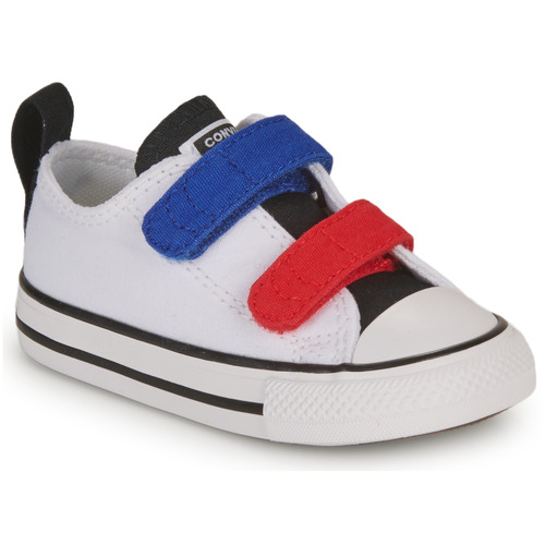 Sapatos Rapaz Sapatilhas Converse sneakers INFANT Converse sneakers CHUCK TAYLOR ALL STAR 2V EASY-ON SUMMER TWILL LO Branco / Azul / Vermelho