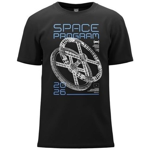 Textil Homem T-Shirt mangas curtas Monotox Space Program Preto