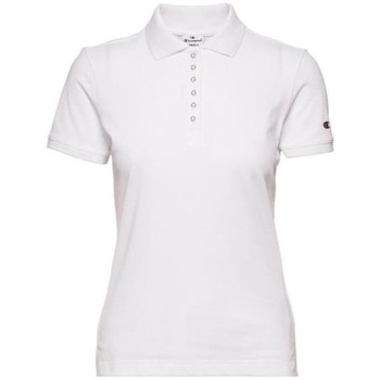 Textil Mulher T-Shirt quilted mangas curtas Champion Polo Branco