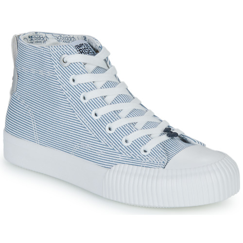 Sapatos Mulher Sapatilhas de cano-alto Polo Ralph Laurenises HARLOW Azul / Branco