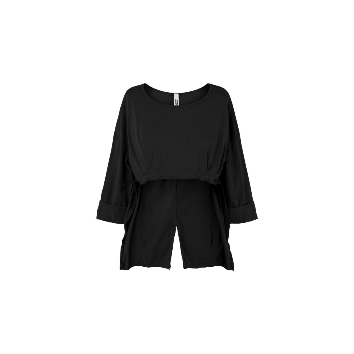Textil Mulher Tops / Blusas Wendy Trendy Top 110809 - Black Preto
