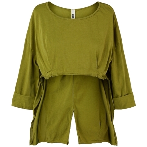 Textil Mulher Selecção de homen a menos de 60 Wendy Trendy Top 110809 - Olive Verde