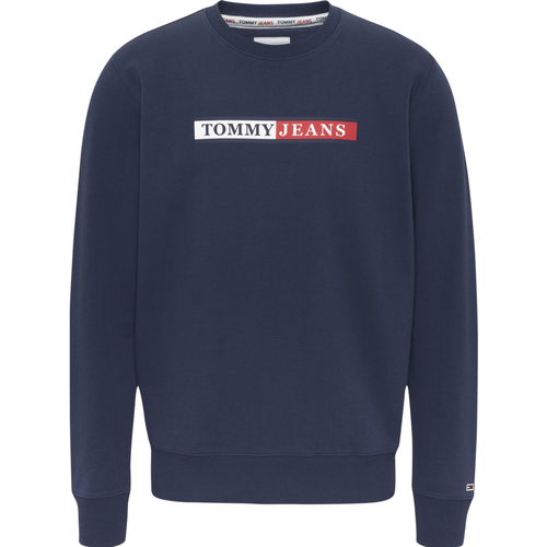 Textil Homem Sweats Tommy Jeans Reg Essential Graphic Crew Sweater Azul