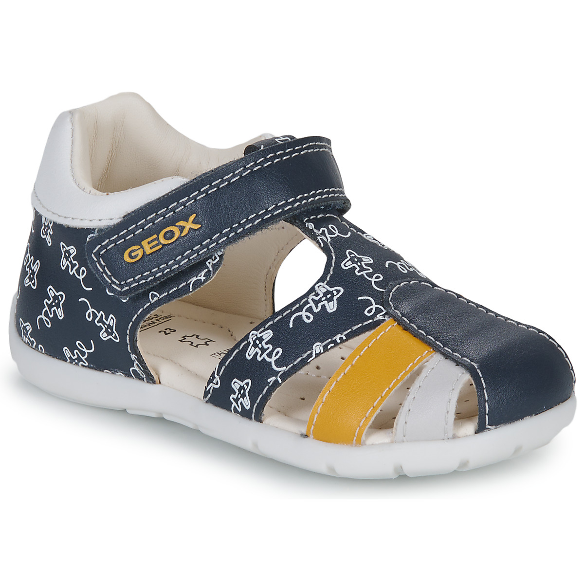 Sapatos Criança Sandálias Geox Jarras e vasos C Marinho / Amarelo