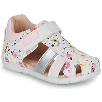 Sapatos Rapariga Sandálias Geox B ELTHAN GIRL D Rosa / Branco
