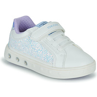Sapatos Rapariga Sapatilhas Geox J SKYLIN GIRL D Branco / Iridescente / Prata
