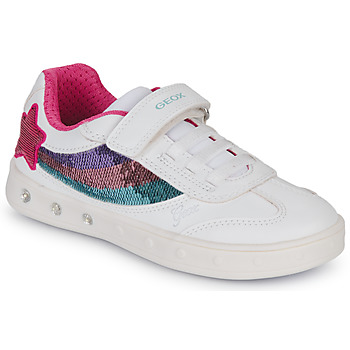 Sapatos Rapariga Sapatilhas Geox J SKYLIN GIRL B Branco / Rosa