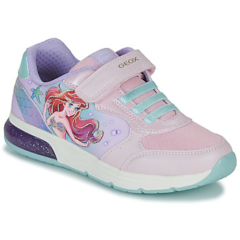 Sapatos Rapariga Sapatilhas Geox J SPACECLUB GIRL A Branco / Violeta
