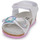 Sapatos Rapariga Sandálias Geox J ADRIEL GIRL Branco / Prata / Rosa