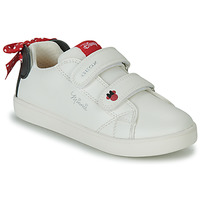 Sapatos Rapariga Sapatilhas Geox J KATHE GIRL Branco / Preto / Vermelho