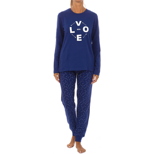 Textil Mulher Pijamas / Camisas de dormir Kisses&Love KL45184 Azul
