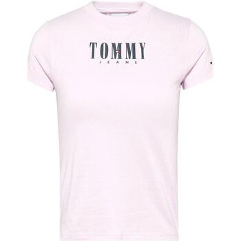 Textil Mulher T-shirts e Pólos Tommy Jeans  Rosa