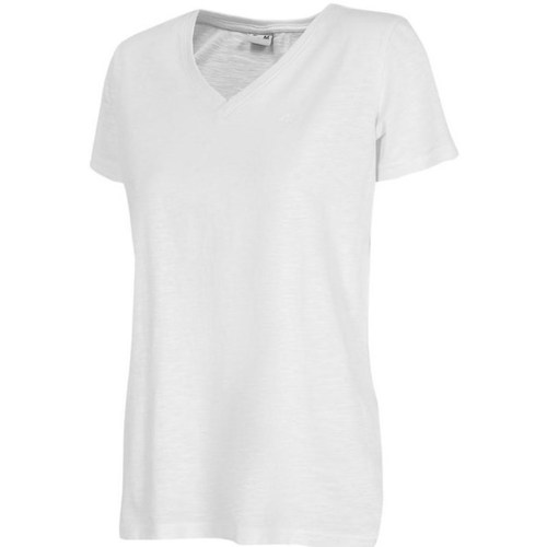 Textil Mulher T-Shirt HAIDEN curtas 4F TSD352 Branco