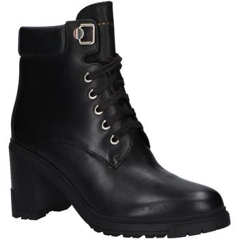 Sapatos Mulher Botas Tommy Hilfiger FW0FW06726 HEEL LACE UP BOOT Preto