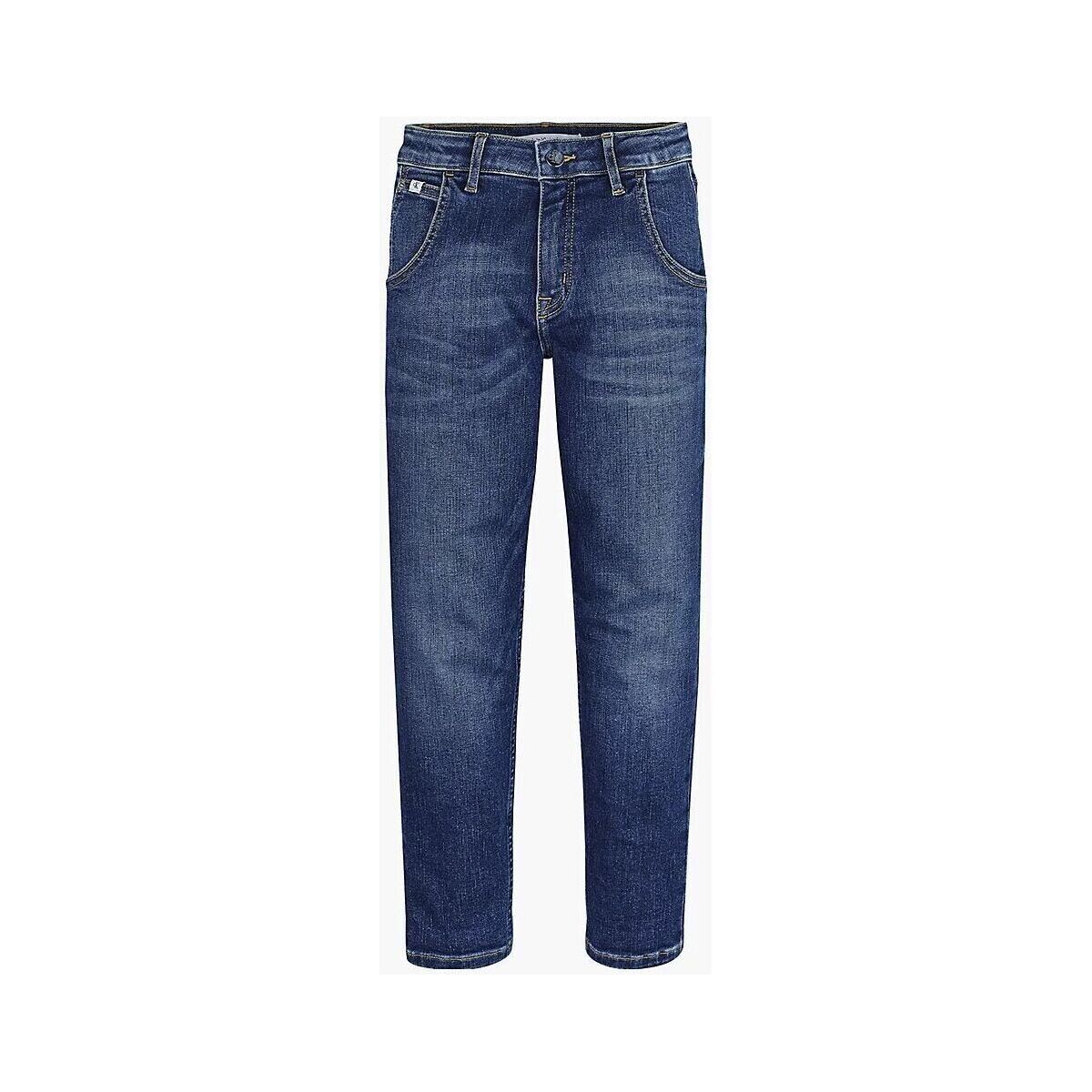 Textil Rapariga Calças de ganga Calvin Klein Jeans IG0IG01590 BARREL-1BJ DARK BLUE Preto