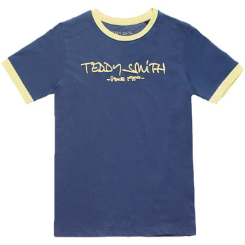 Textil Rapaz Topman zig-zag knitted polo Sweatshirt Shirt in ecru Teddy Smith  Azul
