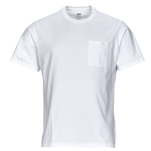 Textil Braun T-Shirt mangas curtas Levi's SS POCKET TEE RLX Branco