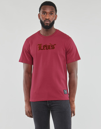 Levi's Parlez faded embroidered t-shirt in navy Exclusive at ASOS