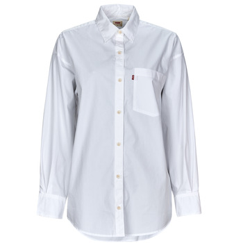 Textil Mulher camisas Levi's NOLA OVERSIZED SHIRT Claro / Branco