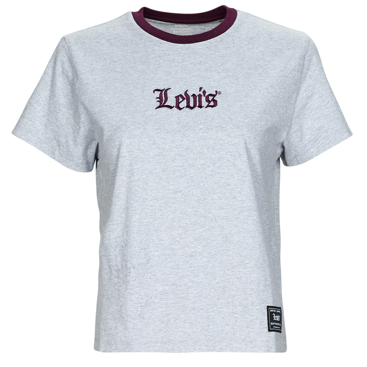 Textil Mulher T-Shirt rmet mangas curtas Levi's GRAPHIC CLASSIC TEE Cinza