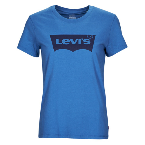 Textil Mulher T-Shirt deze mangas curtas Levi's THE PERFECT TEE Azul