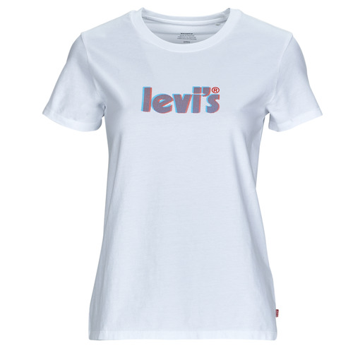 Textil Mulher T-Shirt deze mangas curtas Levi's THE PERFECT TEE Branco