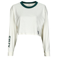 Textil Mulher T-shirt Jacket mangas compridas Levi's GRAPHIC LS CROP REESE Branco