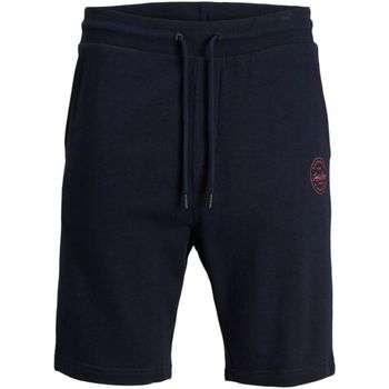 Textil Homem Shorts / Bermudas Jack & Jones 12182595 JPSTSHARK JJSWEAT SHORTS AT SN NAVY BLAZER Azul