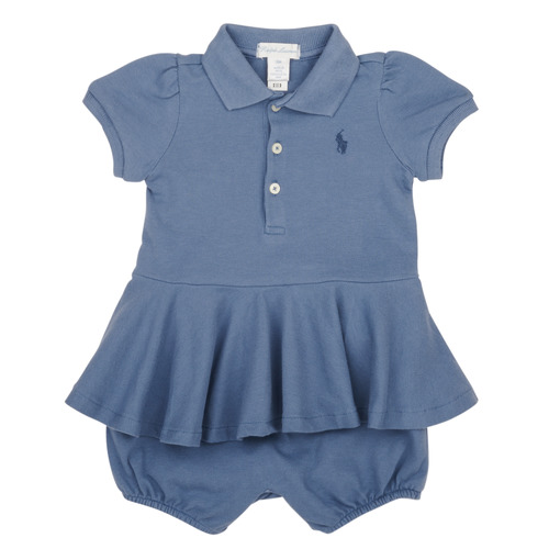 Textil Rapariga Macacões/ Jardineiras Polo Shirts 17 SS PEPLUM BU-ONE PIECE-SHORTALL Azul