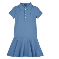 TeLeather Rapariga Vestidos curtos Polo Ralph Lauren SS POLO DRES-DRESSES-KNIT Azul