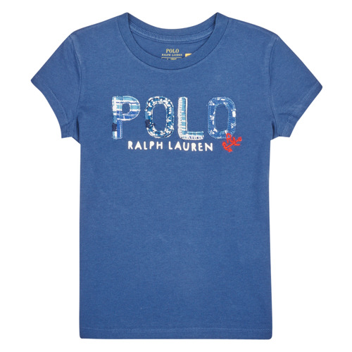 Textil Rapariga Ss Cn-knit Shirts-t-shirt Polo Ralph Lauren SS POLO TEE-KNIT SHIRTS-T-SHIRT Azul