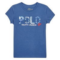 Textil Rapariga T-Shirt mangas curtas Polo Ralph Lauren SS POLO TEE-KNIT III shirts-T-SHIRT Azul