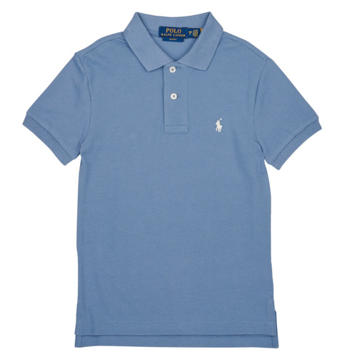 Textil Rapaz Cuecas e outros Ls Fb Cs M5-shirts-sport Shirt SLIM POLO-TOPS-KNIT Azul