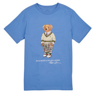 Textil Criança T-Shirt mangas curtas Polo Ralph Lauren SS CN-KNIT SHIRTS Azul