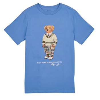 Textil Criança T-Shirt mangas curtas Polo Ralph Lauren SS CN-KNIT SHIRTS Azul