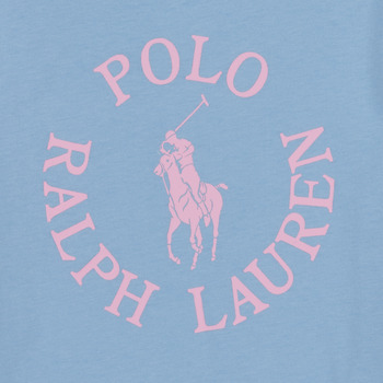 Polo Ralph Lauren SS GRAPHIC T-KNIT SHIRTS-T-SHIRT Azul / Céu / Rosa