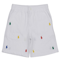 Textil Rapaz Shorts / Bermudas Polo voor Ralph Lauren PREPSTER SHT-SHORTS-ATHLETIC Branco