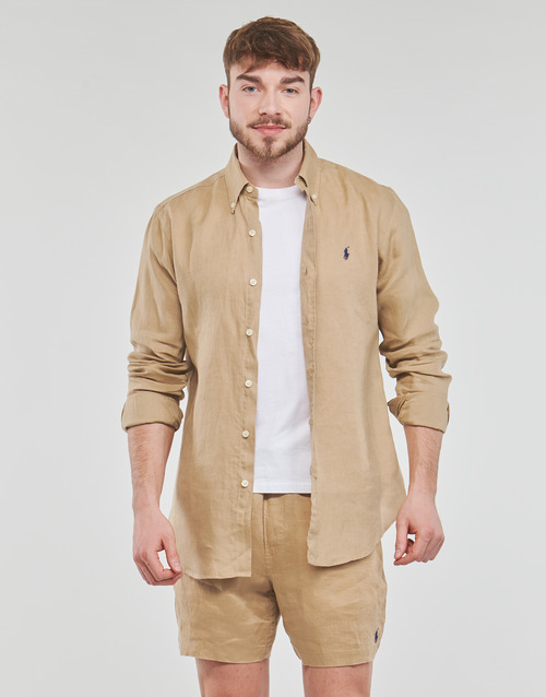 Polo Ralph Lauren CHEMISE COUPE DROITE EN LIN Camel
