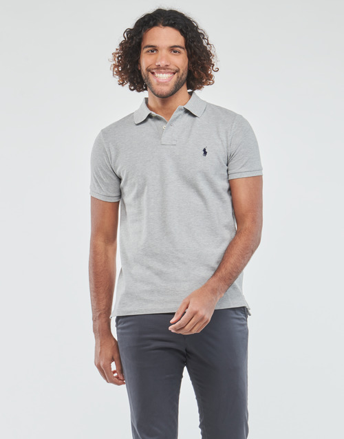Polo Ralph Lauren POLO COUPE DROITE EN COTON BASIC MESH Cinza