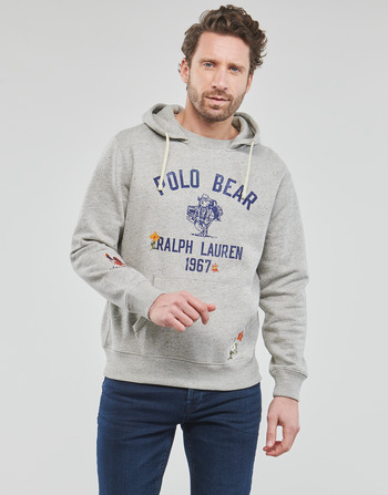 Textil Homem Sweats Polo Ralph Lauren BRODE + VUE DOS Cinza / Preto