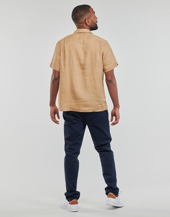 Moss Stitch Linen Shorts Polo Shirt