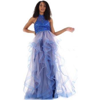 Textil Mulher Vestidos compridos Impero Couture BU25207-3 Azul