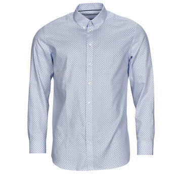 Textil Homem Camisas mangas comprida Selected ETHAN MICRO MOTIF SLIM FIT Azul / Céu
