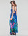 Textil Mulher Vestidos compridos Desigual VEST_ZARAUTZ Azul / Multicolor