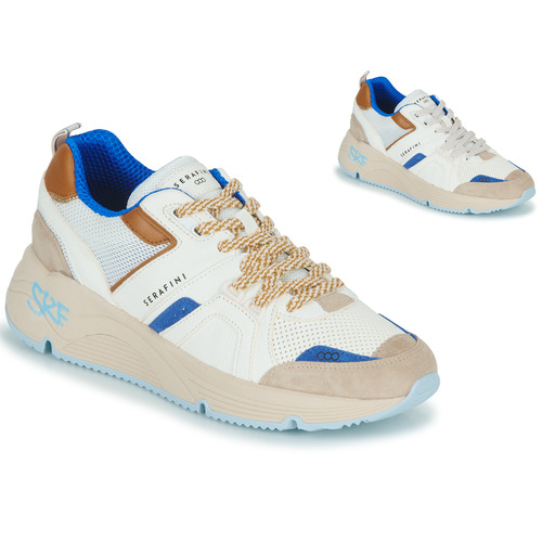 Sapatos Homem Sapatilhas Serafini TOKYO Branco / Azul / Castanho