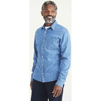 Textil Homem Camisas mangas comprida Dockers A1114 0045 - ORIGINAL-A3871 INDIGO RINSE Azul