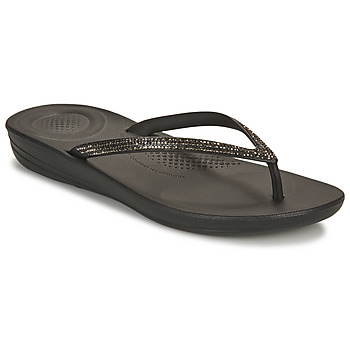 Sapatos Mulher Chinelos FitFlop IQUSHION SPARKLE Preto