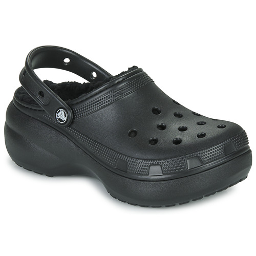 Sapatos Mulher Tamancos Crocs Remix Classic Platform Lined Clog W Preto