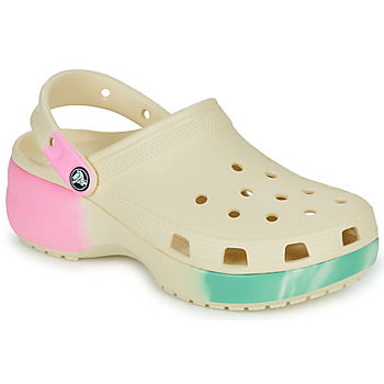 Sapatos Mulher Tamancos Crocs Classic Platform Ombre Clog W Bege / Multicolor